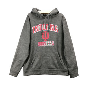 Colosseum Men's Hoodie Gray Large Indiana Hoosiers Pullover Long Sleeve Pockets